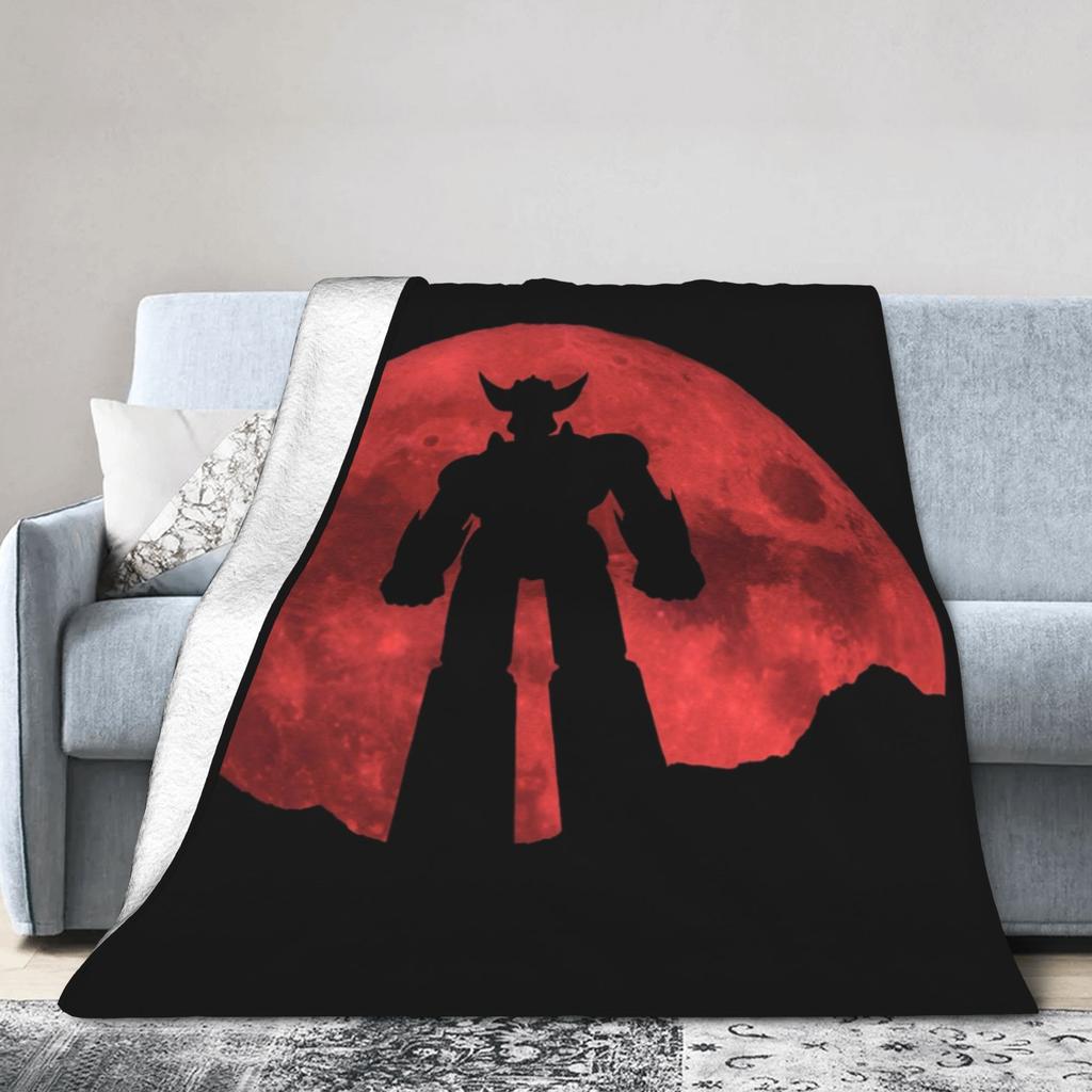 Mazinger Z Manga Plush Blankets UFO Robot Grendizer Customized Throw Blankets for Home 125*100cm Quilt
