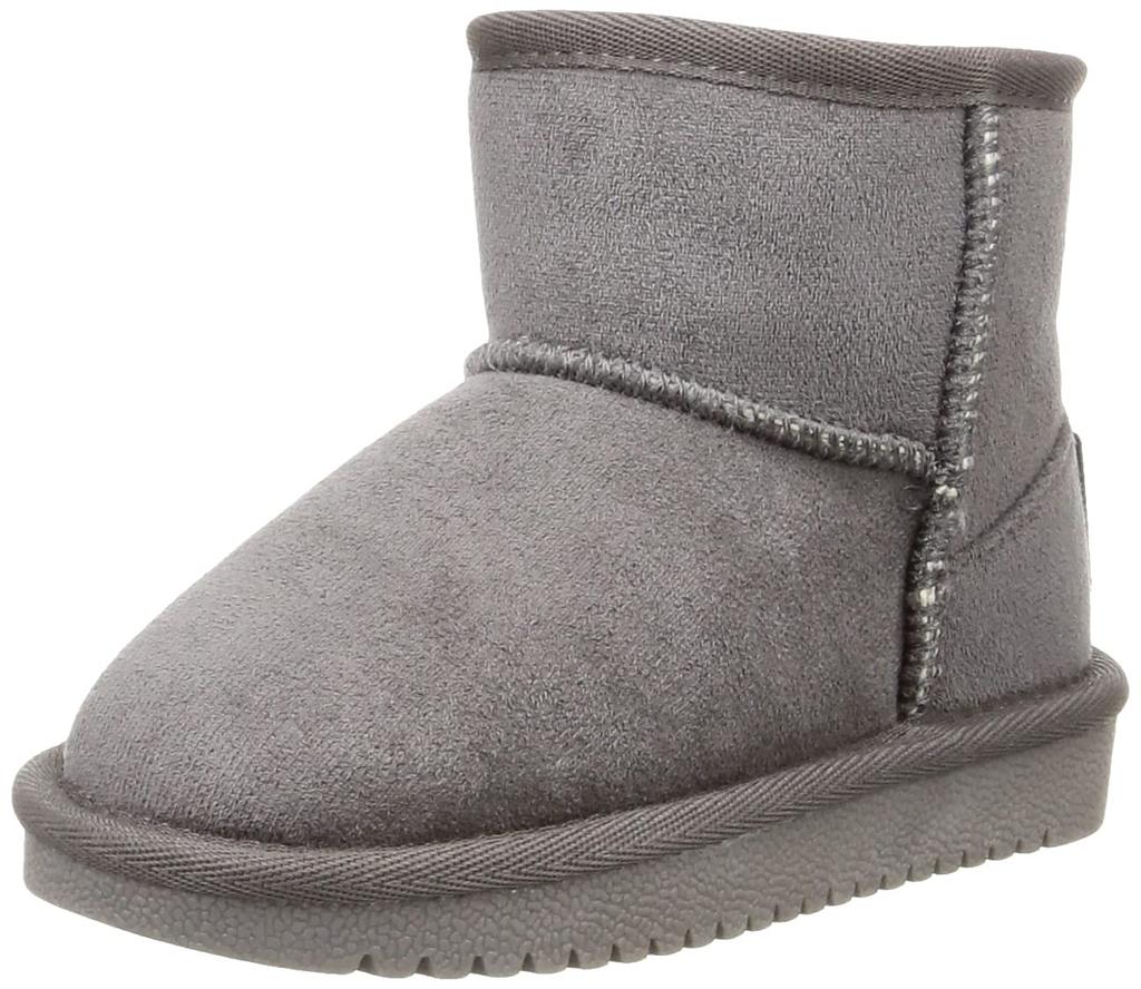 Oriental Traffic Sheepskin Shoes for Girls and Warm Fur and Gray Size cm Kids' Boots, Children's Boys, Boa, (2022 Autumn/Winter), 18.0