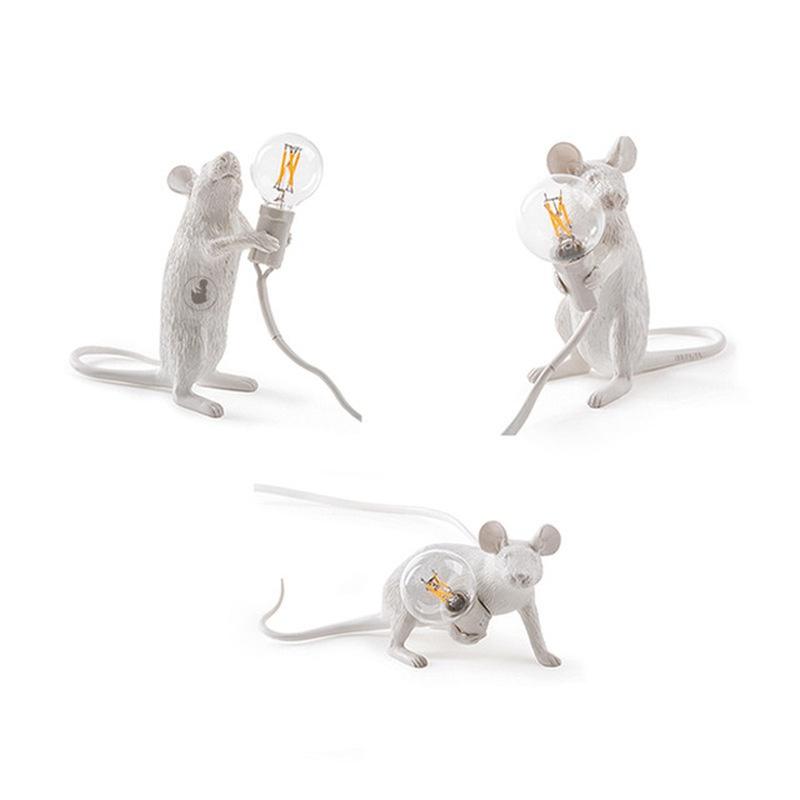 Mouse Table Lamp Nordic Animal Lamp Living Room Dining Room Bedroom Clothing Store Cartoon Resin Table Lamp