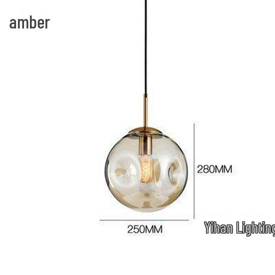Nordic Modern Pendant Light – Minimalist Glass Fixture for Coffee Shops, Bedside, Bar Counters