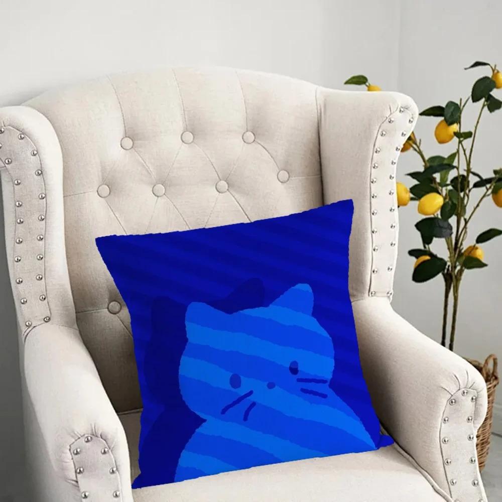

Кошачье искусство Картина Наволочка Украшение для общежития Офис Гостиная Диван Главная Наволочка 40x40cm