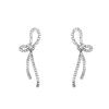 S925 Silver Needle Tassel Bow Earrings Unique Earrings Women'S Light Luxury Premium Temperament Earrings Women'S