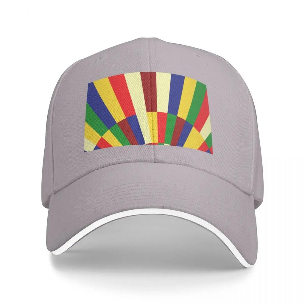 Mid-Century 60s 70s Retro Rainbow Sun Baseball Cap Golf Fishing Cap Snap Back Hat Tea Women's Beach Outlet Unisex's
