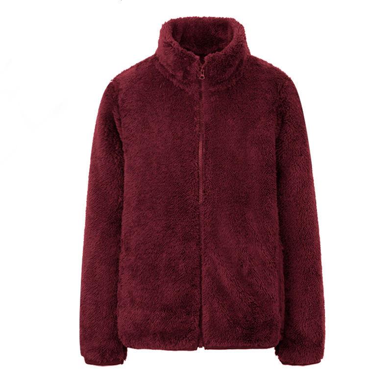 Damen Polarfleecejacke Korallenfleece Doppelseitiges Fleece Verdickt Damen Outdoor Fleecejacke