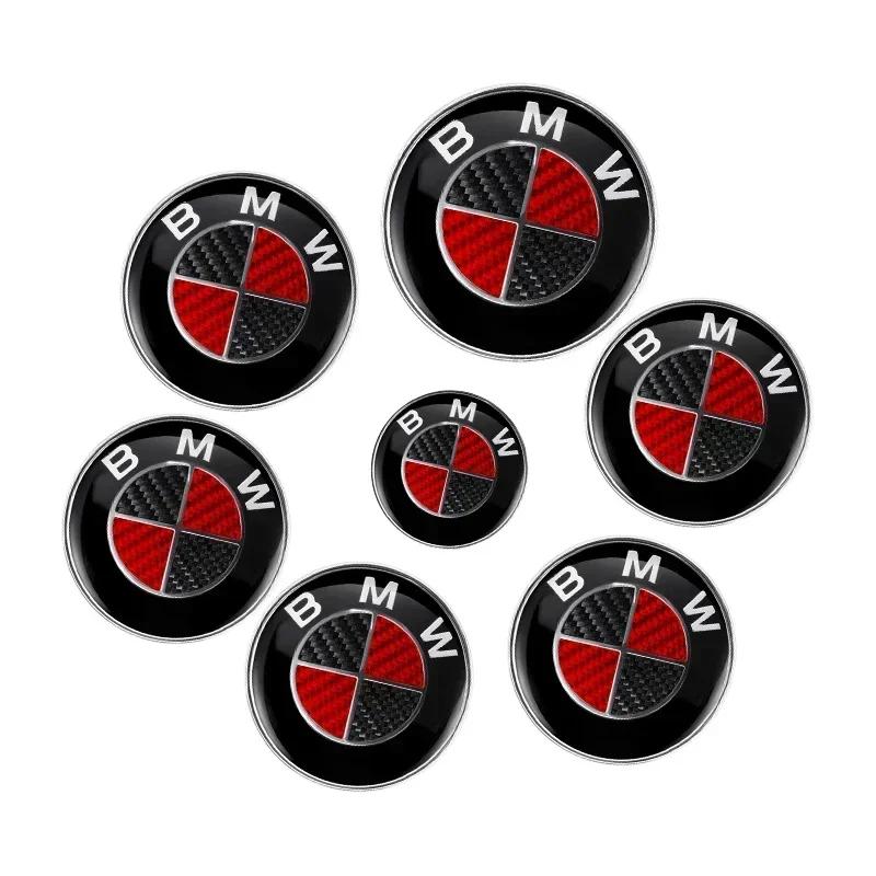 7 Pezzi Emblema Cofano Anteriore Auto Logo 50° Anniversario 82mm + Distintivo Posteriore 74mm + Coprimozzo Ruota 68mm Copertura Decorativa Styling per BMW M