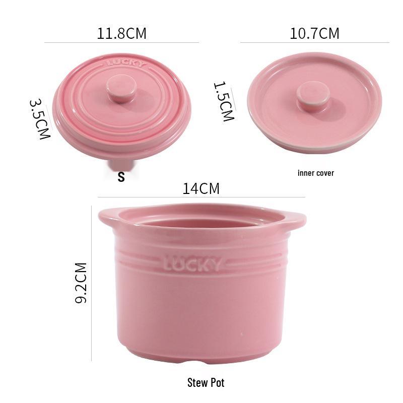 

Ceramic Dual-Lid Stew and Soup Pot for Household or Commercial Use Stew Pot Triple Set