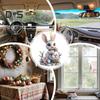 1/3Pcs Easter Cartoon Bunny Hanging Decorations with Lanyard Easy To Hang 2D Acrylic Ornaments Rearview Mirror Pendants