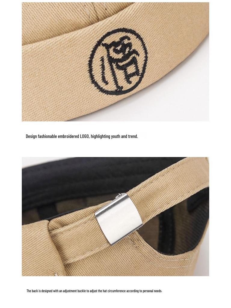 Brättlös melonkeps: Retro Broderad Unisex Street Fashion Hatt