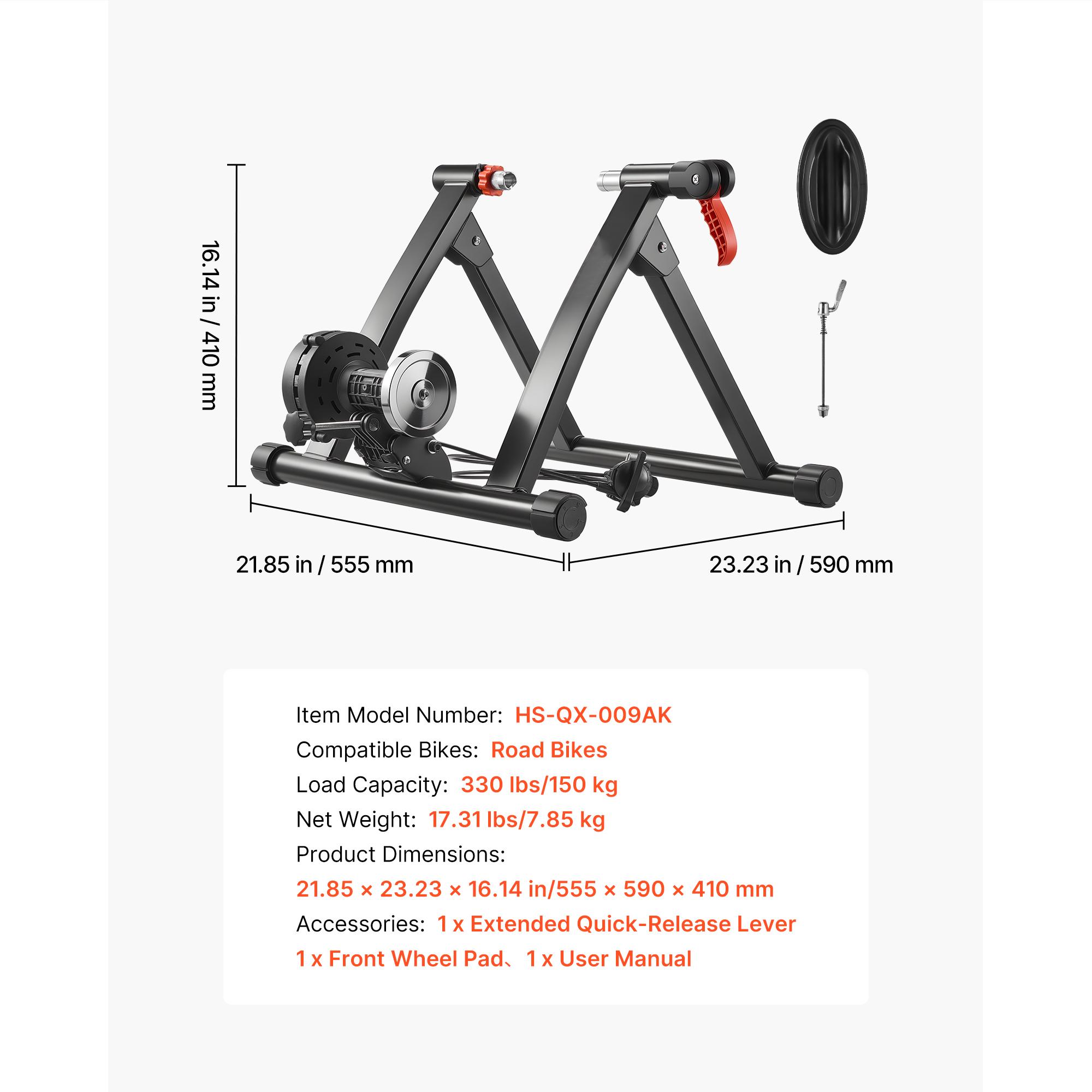 

SucceBuy Bike Trainer 6 Level Resistance 26-29 inch & 700C Wheels with Release Skewer & Front Wheel Riser Block for Road Bikes чёрный