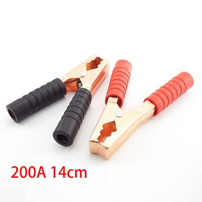 Grampos de bateria de jacaré para carro de 200A 14 cm, clipe de crocodilo grande, clipes de jacaré, conector de plugue, clipe de acumulador de carro de energia