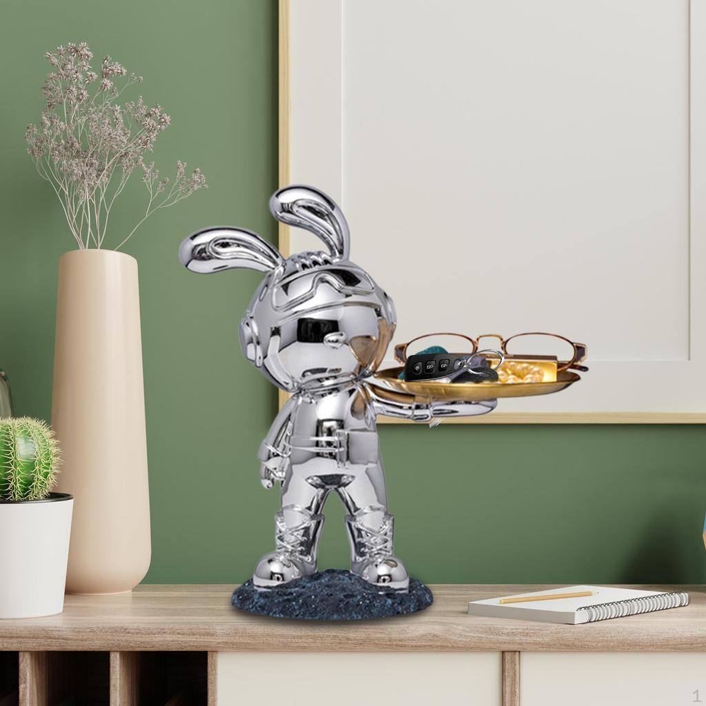 Desk Storage Tray Statue Decorative Figurine Animal Sculpture Gift Modern for Decor Dining Room