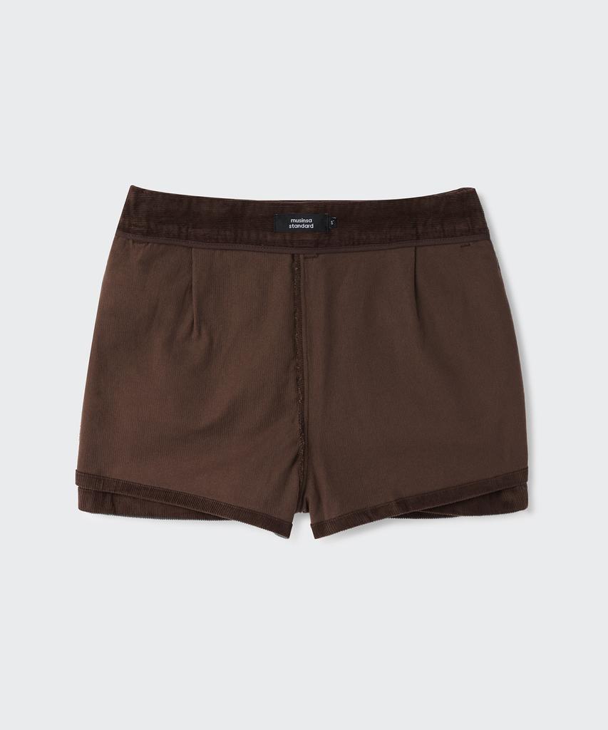 Musinsa Standard Woman 14W Corduroy Low-Rise Mini Scotts [Brown]