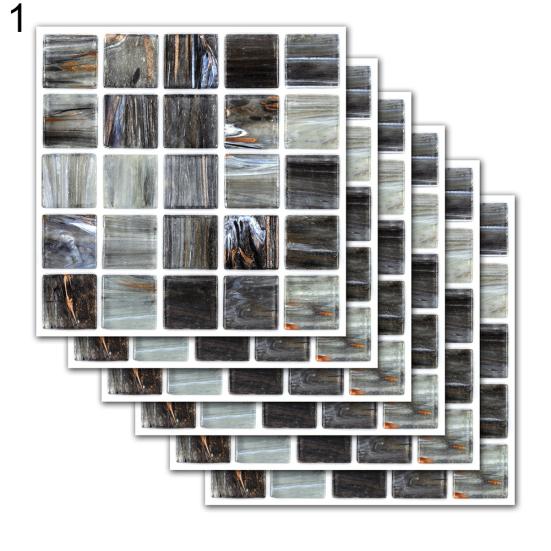 

6 шт. водонепроницаемые наклейки на плитку в европейском стиле для кухни, ванной комнаты, пола, стены, декор