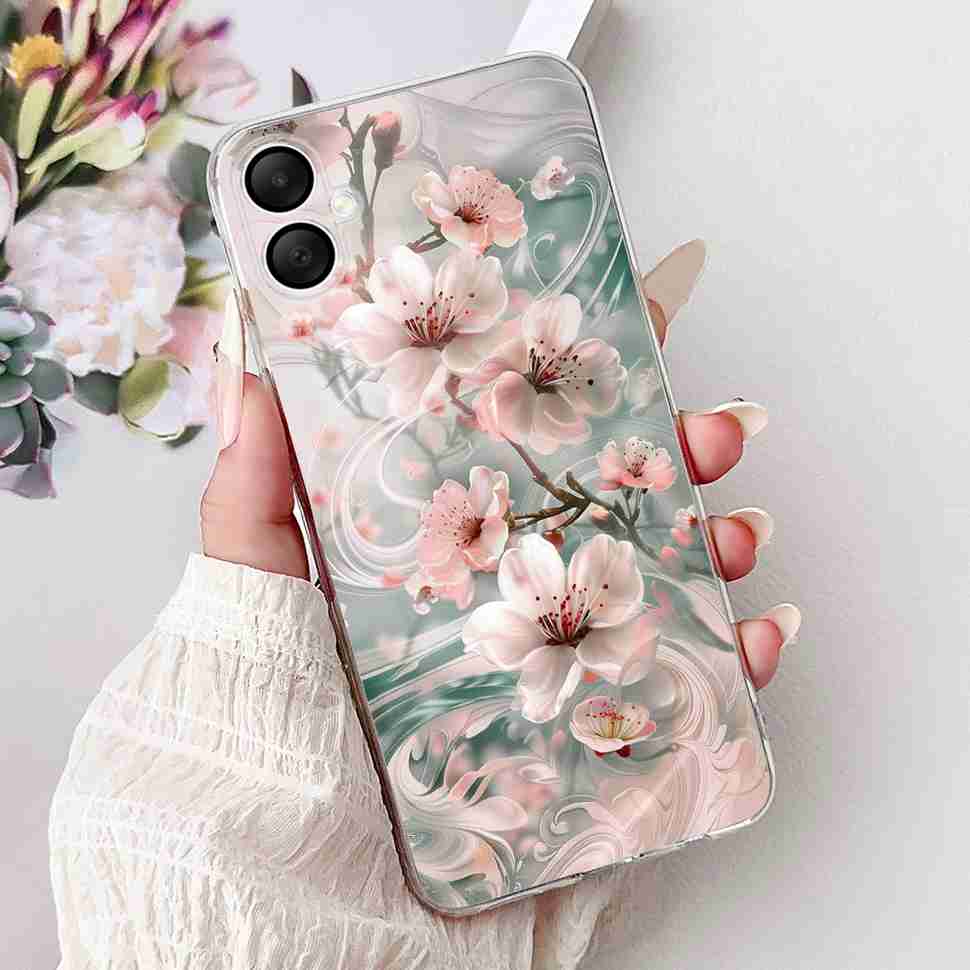 For Samsung A06 4G Case SM-A065F Colorful Flowers Soft Silicone Back Cover Phone Cases For Samsung Galaxy A06 A05 Bumper