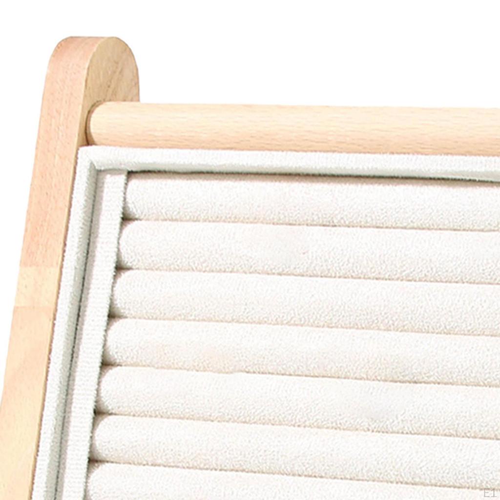 Ring Holder Ear Studs Multi Tiers Wooden Jewelry Organizer Display Rack for