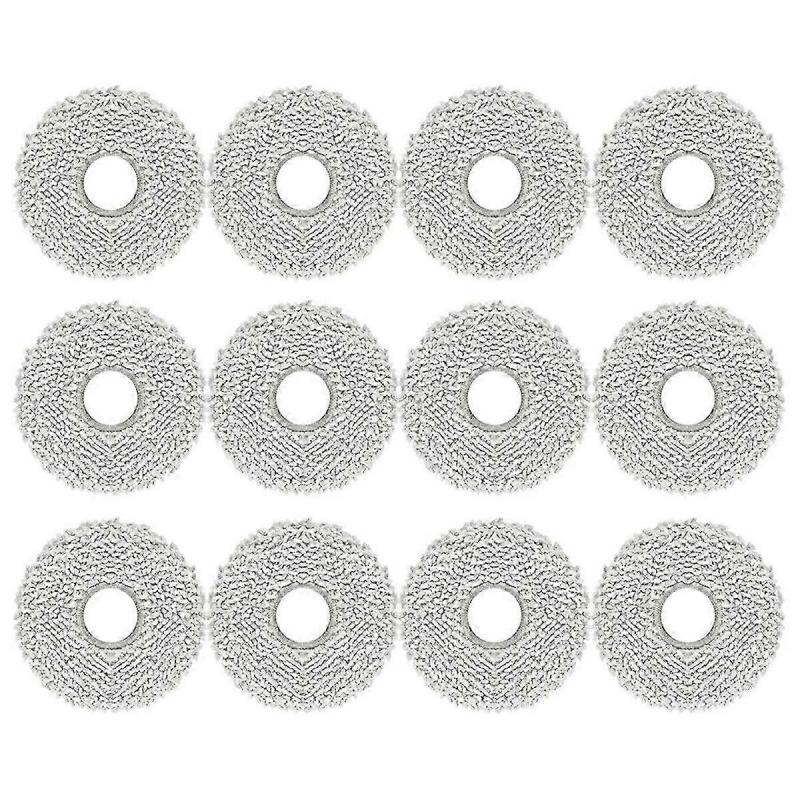 12 Pack Washable Mopping Pads for Dreame L10S /L10/ L20 / L30/ X30/ Ecovacs Deebot X2 Omni/ T20 Omni