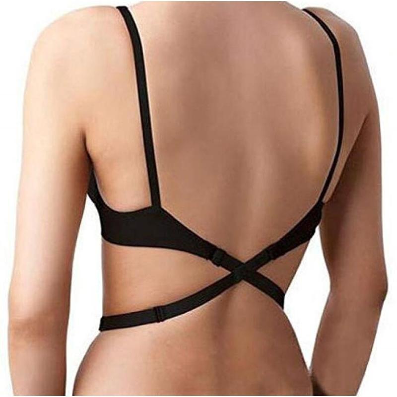 Women Low Back Bra Strap Extend Hook Strap Adjustable Bra Invisible Belt Bra Cross Buckle Underwear Accessories