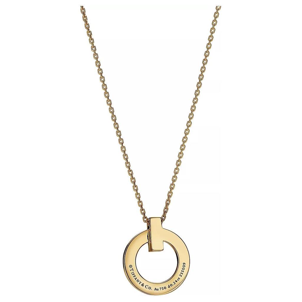 TIFFANY & CO. T Necklaces Women's Gold 73915627