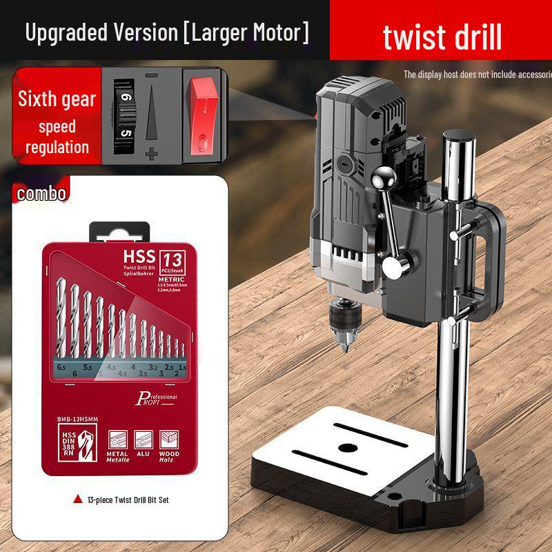 High-Precision 220V Bench Drill: Industrial Grade, Multi-Functional, High Power Milling & Drilling Machine for Households.