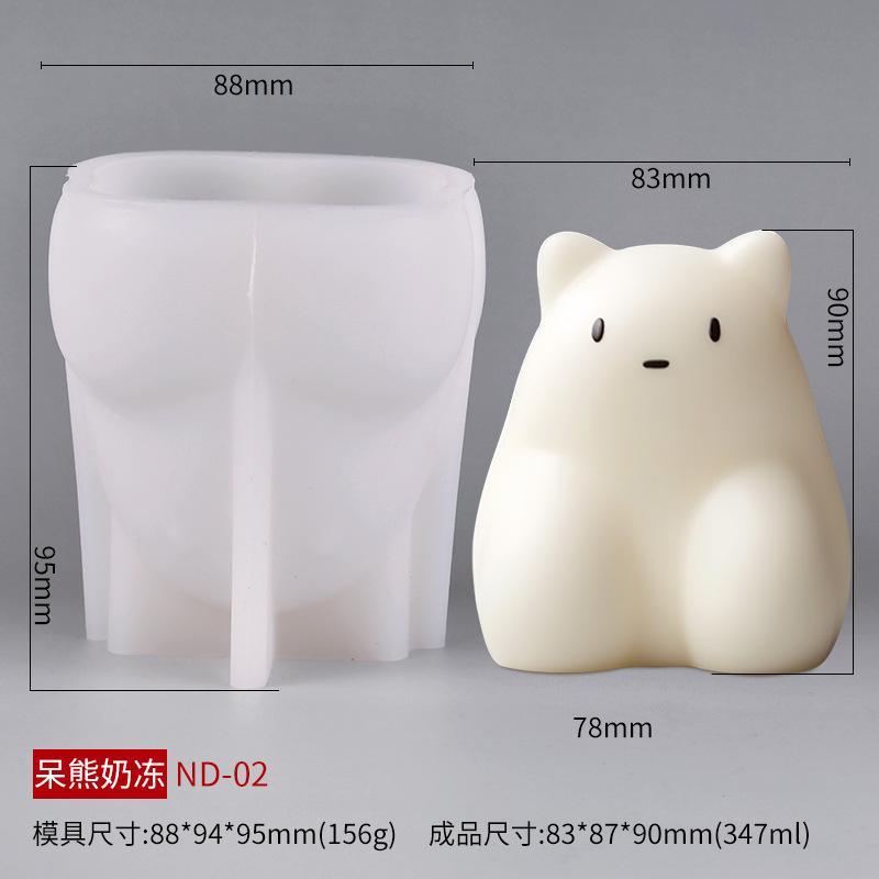 DIY Cartoon Dog Rabbit Jelly Mold Silicone Mousse Cake Pudding Custard Making Tool