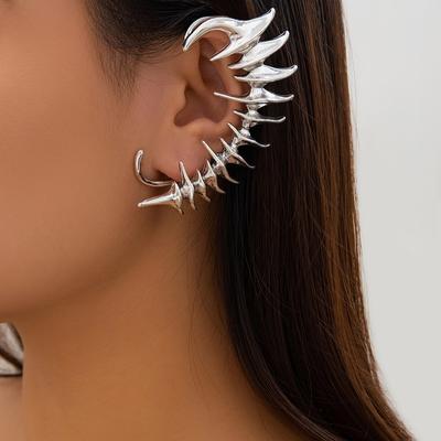 Gothic Knochensporn Dorn Ohrknochen Nagel süß cool Wirbelknochen ohne Ohrlochstechen Ohrhänger Ohrclip weiblich