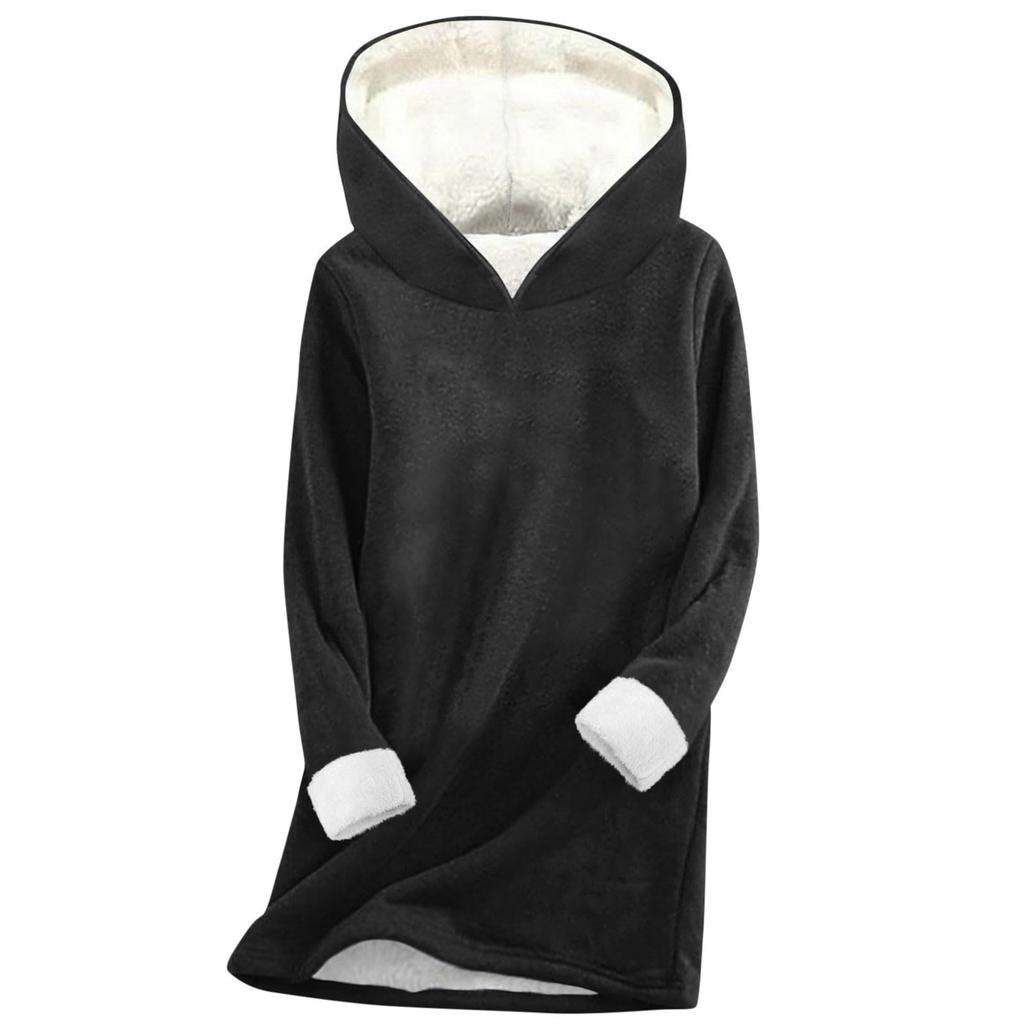 Damen Locker Einfarbiges Oberteil Verdickt und Fleece Lammfell Warm Enganliegende Basisschicht