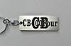 CB400 Four Double Ring Acrylic Original Keychain CB400F 408cc 398cc Muffler Handle Exterior Mirror Custom Parts Accessories A-596-2 Silver/Black