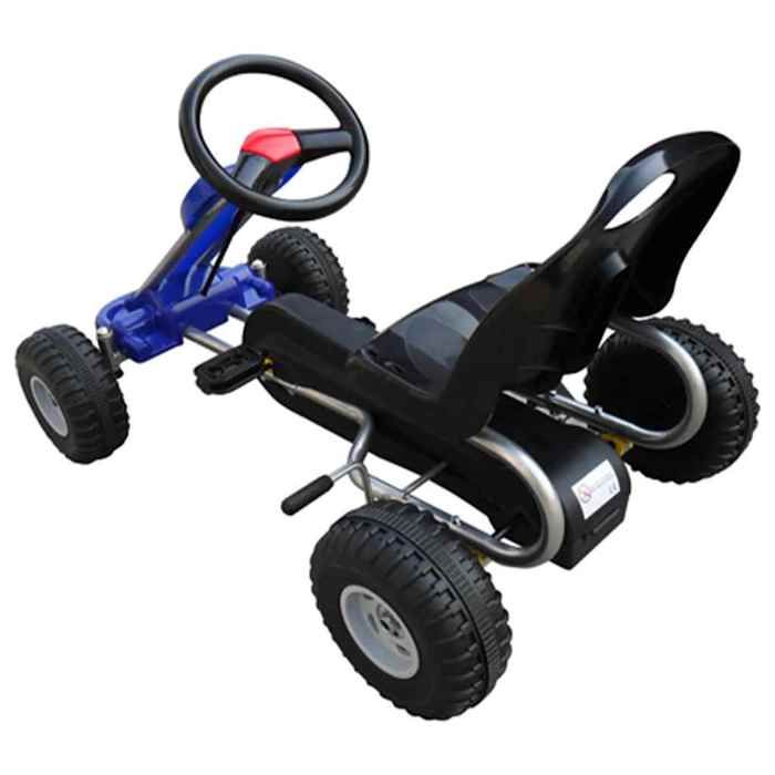VidaXL Kart à Pédales Bleu Jardin Karting Voiture Auto Véhicule Jouet d'Enfant 90254