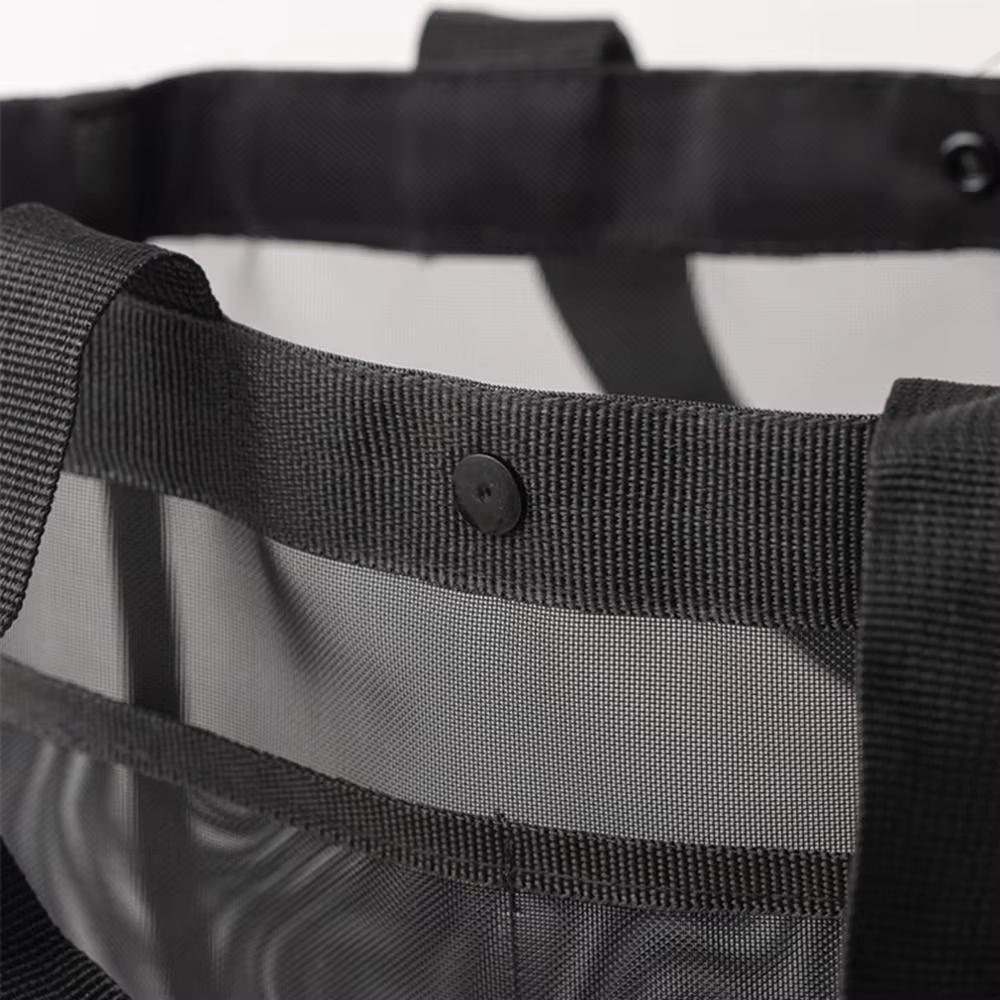 Large Capacity Makeup Storage Bag for Women Multifunctional Mesh Shoulder Travel Bag Transparent Beach Bag Hollow Design