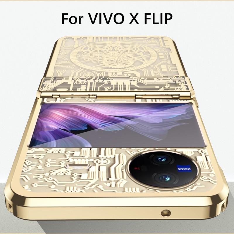 Vivo X Flip Phone Case Full Coverage Shockproof PC Leather Cover With Smooth Hinge Design Foldable Smartphone