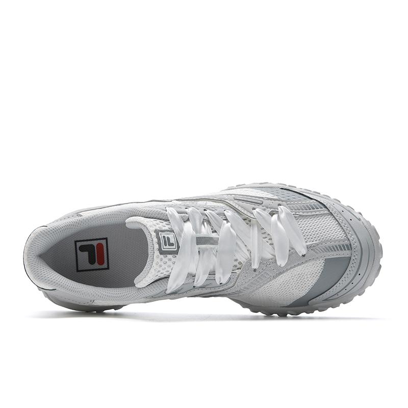 Fila ECHAPPE 2 Abrasion Resistant, Breathable, Lightweight Low Top Casual Shoes Women's Standard White/Lunar Rock Gray F12W622114FCL