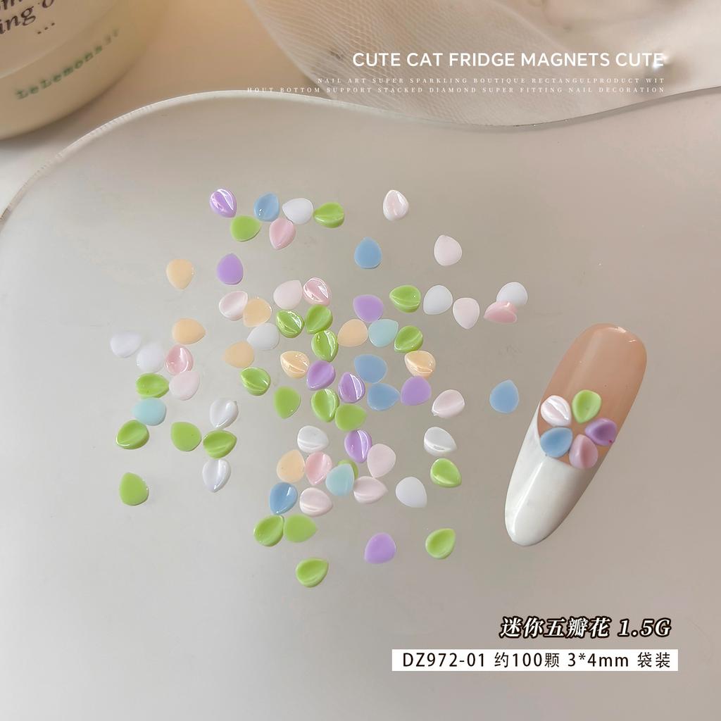 New Sparkling Butterfly Nail Accessories Mixed With Dopamine Camellia Pearl Petals DIY