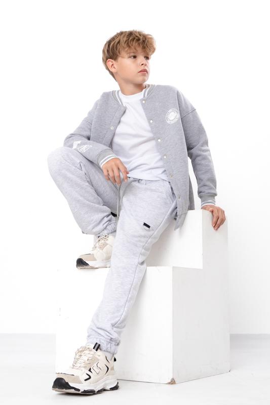 Spodnie (chłopcy) – Młodzieżowe spodnie dresowe z mieszanki bawełny z elastycznym pasem, Zima, 6282-104 HC