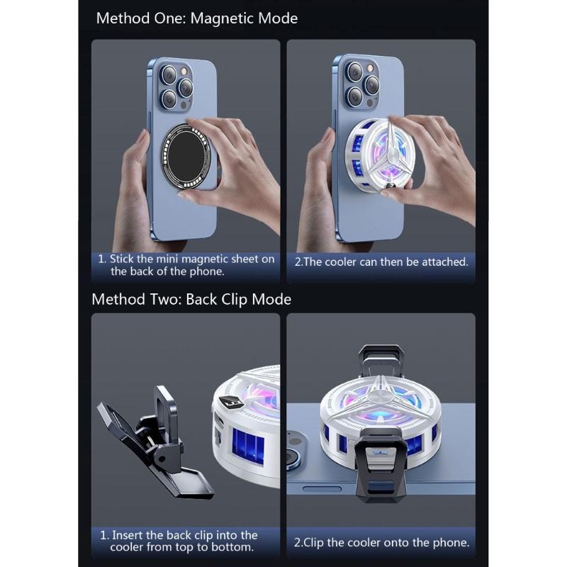 Handykühler, Mobiltelefonkühler mit Halbleiter-Kühlchip für Live-Streaming, Outdoor-Vlog, Mobile Games