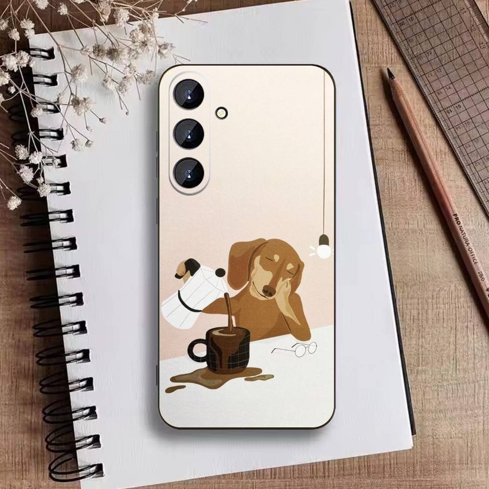Cute Cat Funny Phone Case For Samsung Galaxy A73,21,22,32,71,53,52,51,80,5G Soft Black Cover