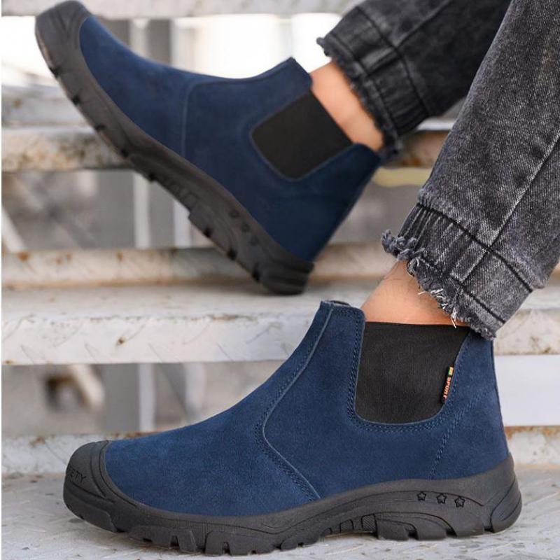 Fashion Men's Work Safety Boots Welder Shoes Welding Safety Shoes Men Steel Toe Boots Indestructible Shoes Security Protective Boots