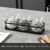 Ceramic Spice Jar Set Home Kitchen Salt Pepper Oil Chili Container Combo
