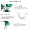 Bamoer 925 Sterling Silver Elegant Four-Leaf Clover Adjustable Flower Ring, Simple Finger Ring for Women