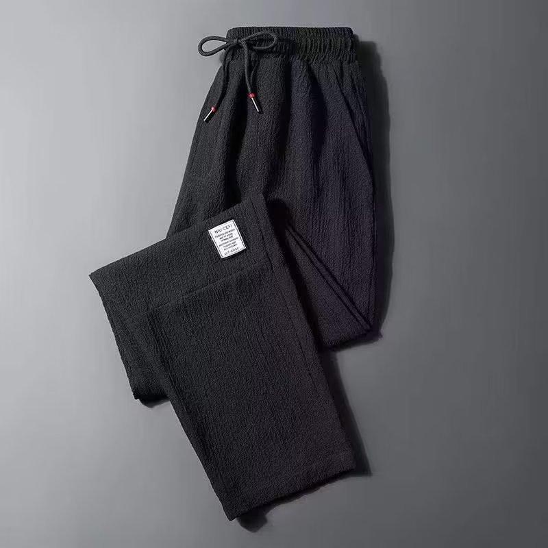 Spring and Summer Pants Men's Thin Ice Silk Men's Casual Pants Slim Korean Version Spring and Autumn Loose Straight Sports Pants