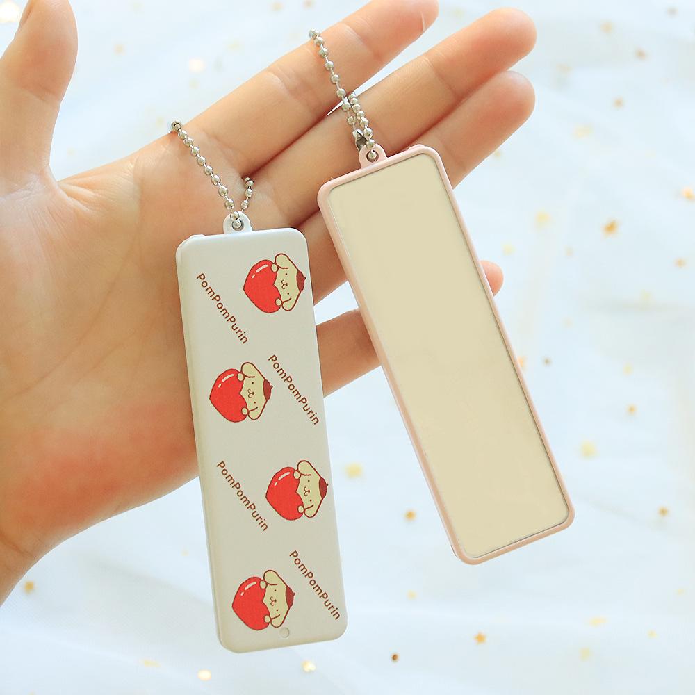 Cute Cartoon Foldable Mirror Comb - Portable Mini for Kids & Students
