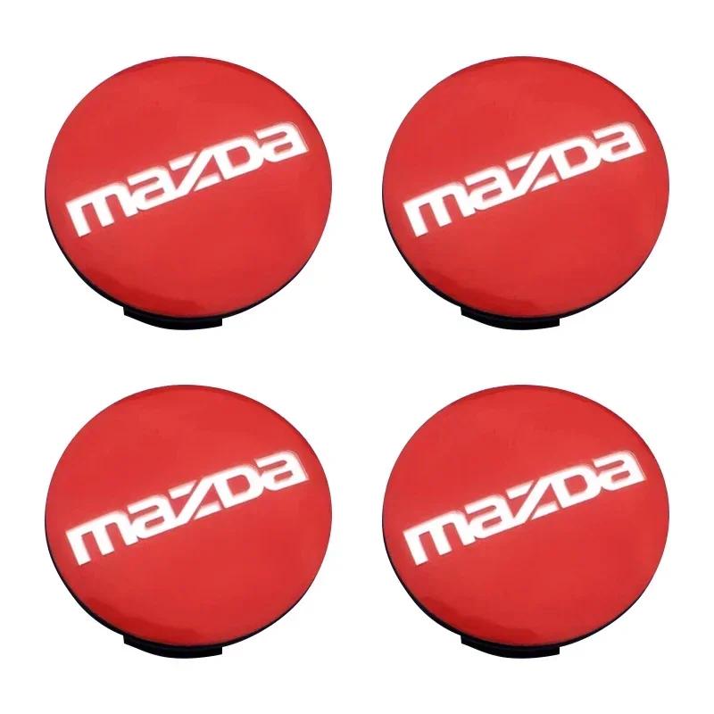 2025 Hot Car Wheel Center Hub Cap Dustproof Cover Emblem Wheel Sticker accessories for Mazda 3 4 5 6 ATENZA Axela RX8 CX6 CX5 CX