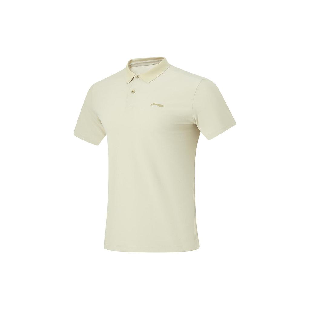 Li-Ning Plain Pullover Polo Shirt Men Tops Ceramic-Secret APLU149-2