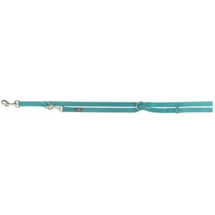 Laisse pour chien - TRIXIE - Premium réglable - Bleu aqua - Nylon - Multi-positions