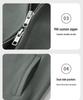 Men's 420g Heavyweight Stand-up Collar Zipper Hoodie - Gray, Spring/Autumn, Loose Fit, Versatile Cardigan.