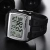 Men's Big Square Dial Digital Sport Watch Multifunction with Alarm Chronograph Week Resistant Repeater