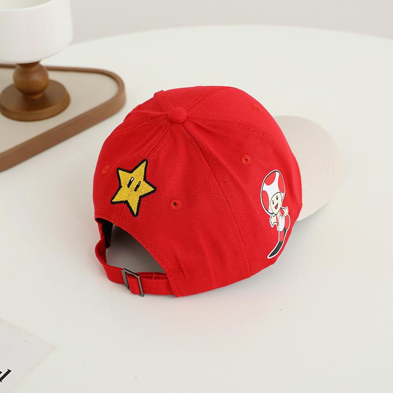 Super Mario Bros Cartoon Baseball Cap With Sun Protection And Breathable Cotton For Kids Summer Wear