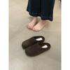 Thick-soled velvet Birkenstocks with one foot and fluffy slippers for women to wear autumn and winter Birkenstocks