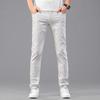 New Spring Jeans for Men's Stretch Straight Double Core Yarn for A Long Time Without Deformation Casual Trousers