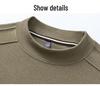 Men's Warm Self-Heating Fleece Hoodie - New Style, Half-High Collar, Long Sleeve, Skin-Friendly, Solid Color, Versatile Base Layer.