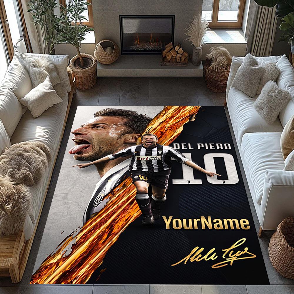 Juventus Personalized Name Carpet Suitable for Living Rooms Entryway Dormitory Decorate Room Antislip Carpet Decorate Offices Best for Christmas